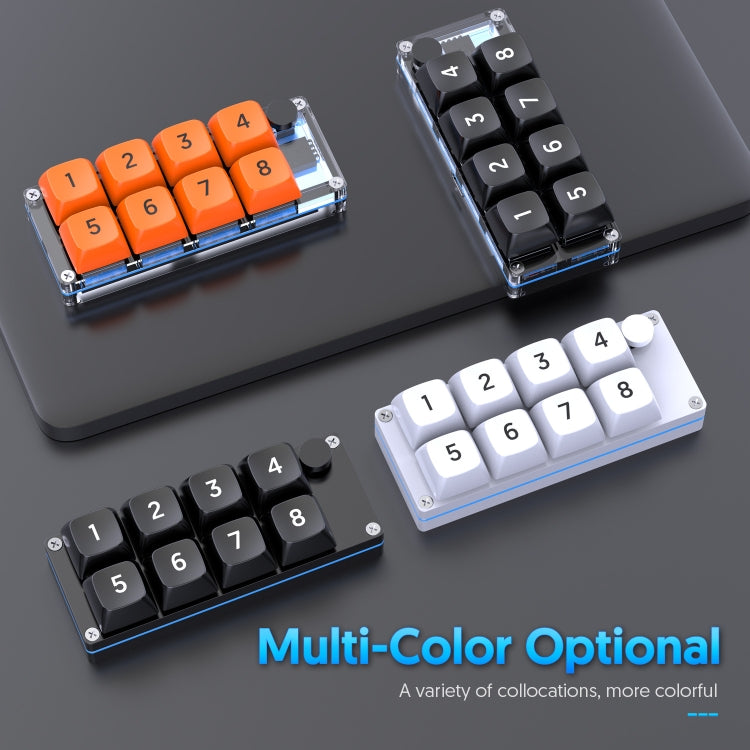 MKESPN Tasto di scelta rapida Macro definito Tastiera Samll cablata Tastiera da gioco con una sola mano, MKESPN K806 (White, MKESPN K806 (Black), MKESPN K806 (Transparent)