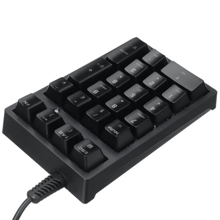 198I K21 Tastiera meccanica Dightal cablata Pulsante multifunzione Tastierino da ufficio retroilluminato RGB