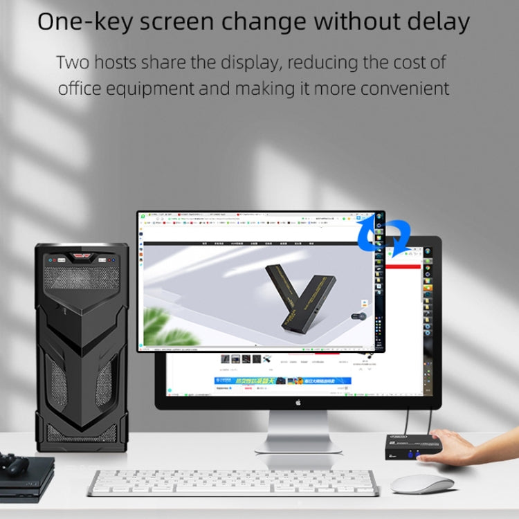 FJGEAR FJ-15-2 Commutatore VGA per computer Condivisore di commutazione bidirezionale 2 ingressi 1 uscita, FJ-15-2