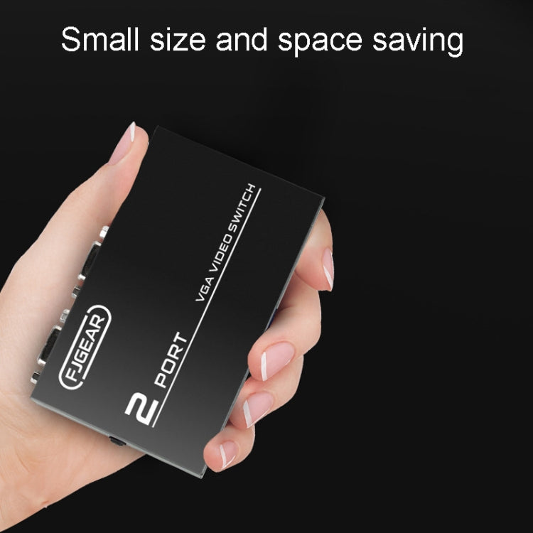FJGEAR FJ-15-2 Commutatore VGA per computer Condivisore di commutazione bidirezionale 2 ingressi 1 uscita, FJ-15-2