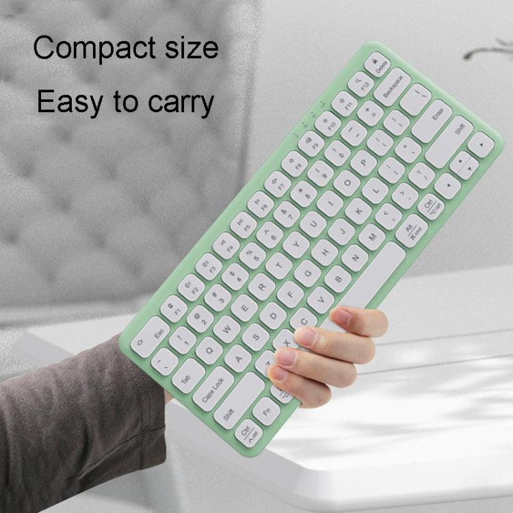B087 Tastiera e mouse wireless dual mode portatili da 78 tasti 2.4G, Keyboard Green, Keyboard Pink, Keyboard Mouse Set White, Keyboard Mouse Set Green, Keyboard Mouse Set Pink