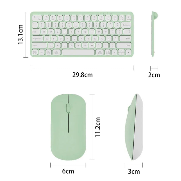 B087 Tastiera e mouse wireless dual mode portatili da 78 tasti 2.4G, Keyboard Green, Keyboard Pink, Keyboard Mouse Set White, Keyboard Mouse Set Green, Keyboard Mouse Set Pink
