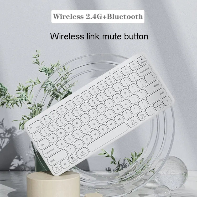 B087 Tastiera e mouse wireless dual mode portatili da 78 tasti 2.4G, Keyboard Green, Keyboard Pink, Keyboard Mouse Set White, Keyboard Mouse Set Green, Keyboard Mouse Set Pink