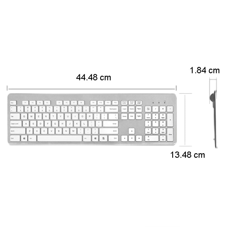 B035 Tastiera wireless 2.4G Costruzione con piede a forbice Tastiera esterna silenziosa per laptop da ufficio, Silver, Gold, Double-mold Bluetooth Gray