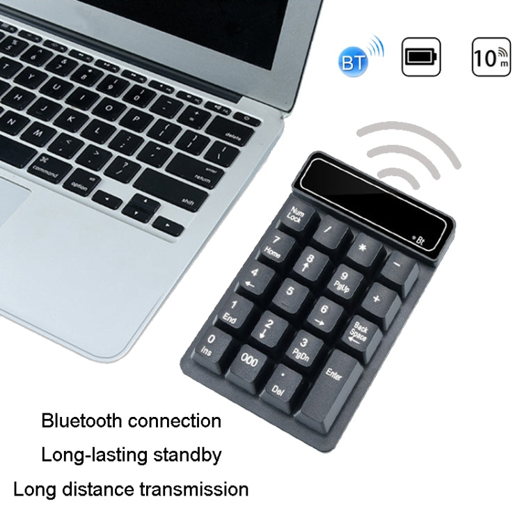 K6 19 tasti Mini tastiera digitale wireless Bluetooth Tastiera meccanica universale sospesa 4.0, K6 (Black)