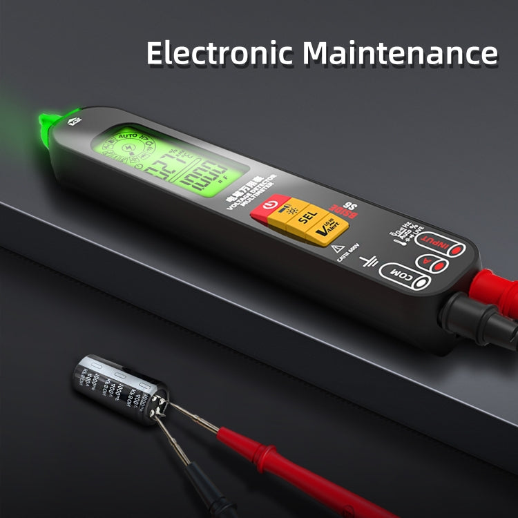 BSIDE S6 Multimetro digitale intelligente Penna per test di corrente Capacità Temperatura Rilevatore di tensione, S6