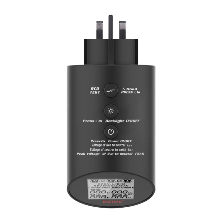 BSIDE ASTS Analizzatore di circuiti Plug Power Tester, US Plug, EU Plug, UK Plug