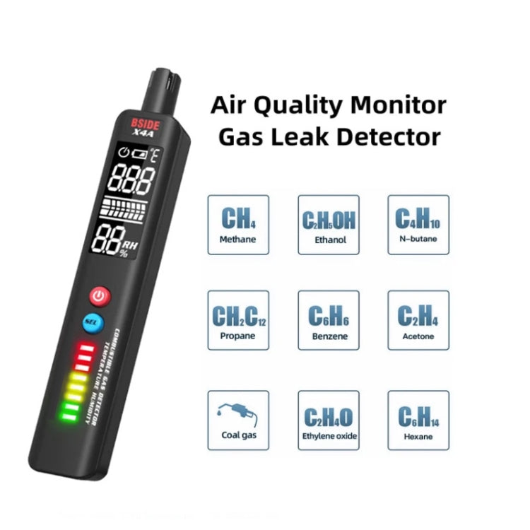 Allarme perdite di gas rilevatore di gas combustibile portatile BSIDE X4A, X4A