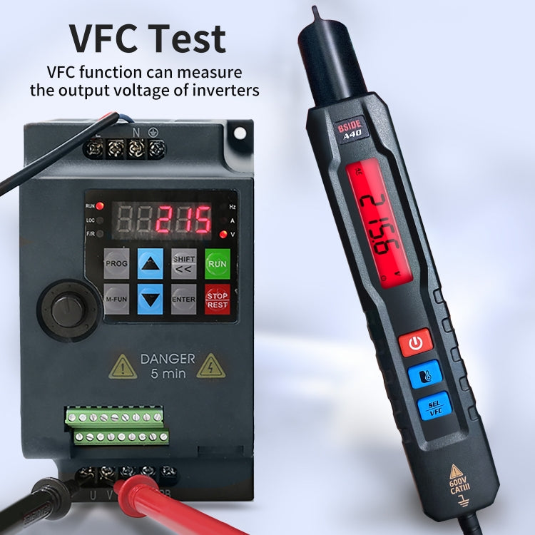 BSIDE A40 Termometro a infrarossi Tipo di penna elettrica Multimetro intelligente Tester di tensione inverter VFC, A40