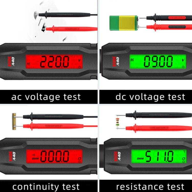 BSIDE A40 Termometro a infrarossi Tipo di penna elettrica Multimetro intelligente Tester di tensione inverter VFC, A40