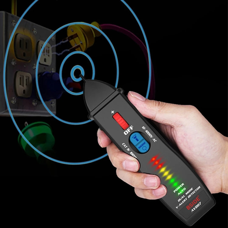 Tester di tensione CA con rilevamento del punto di interruzione senza contatto con penna elettrica intelligente doppia modalità BSIDE AVD07, AVD07