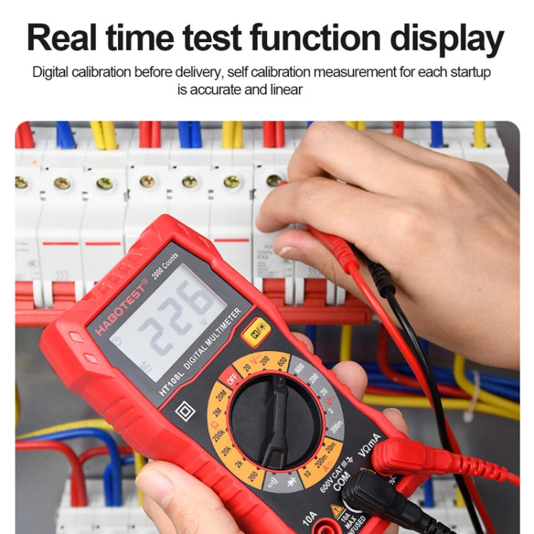 HABOTEST HT108L 600V 10A Multimetro digitale LCD Tester di corrente multitester per diodi di tensione CC Frequenza, HT108L