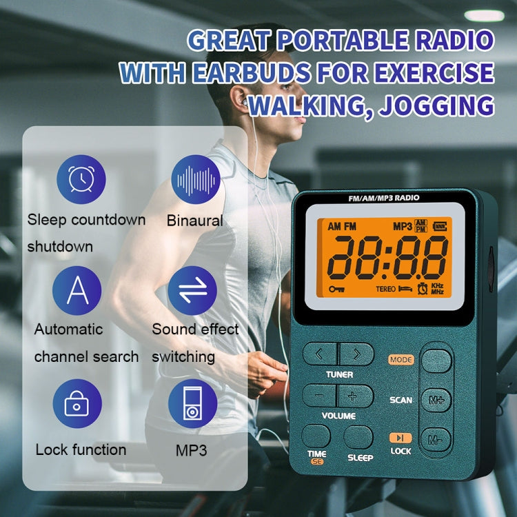 SH-01M Mini radio portatile con display digitale multifunzionale a due canali, JPN Version, US Version, EU Version