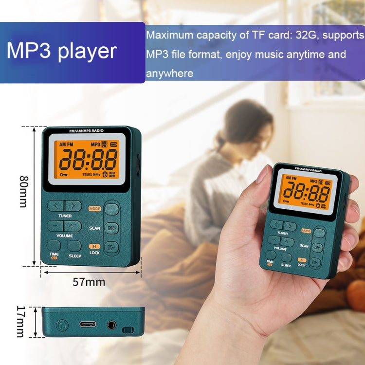 SH-01M Mini radio portatile con display digitale multifunzionale a due canali, JPN Version, US Version, EU Version