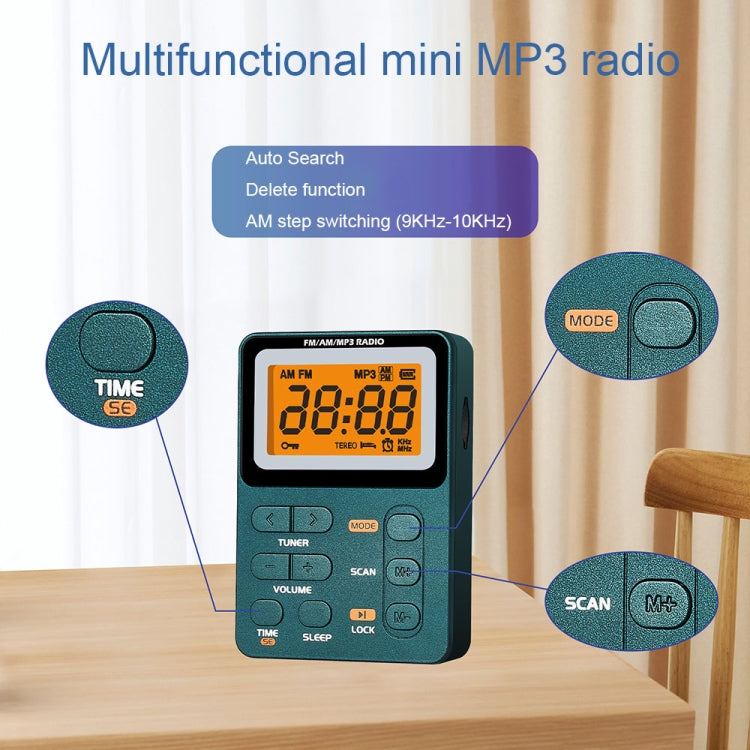 SH-01M Mini radio portatile con display digitale multifunzionale a due canali, JPN Version, US Version, EU Version