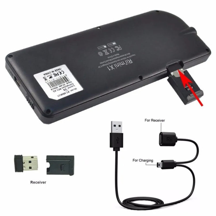 Rii X1 2.4G Mini Classic Wireless Tastiera e mouse Kit tutto in uno