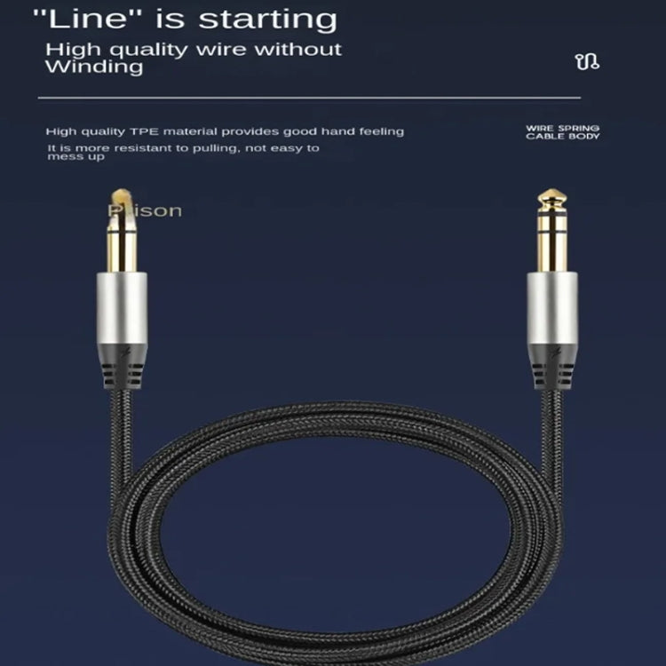 Cavo di collegamento per batteria amplificatore per console di missaggio audio Cavo audio maschio-maschio da 6,35 mm 28 AWG OD: 4,0 mm, 1m, 1.5m, 2m, 3m, 5m, 10m
