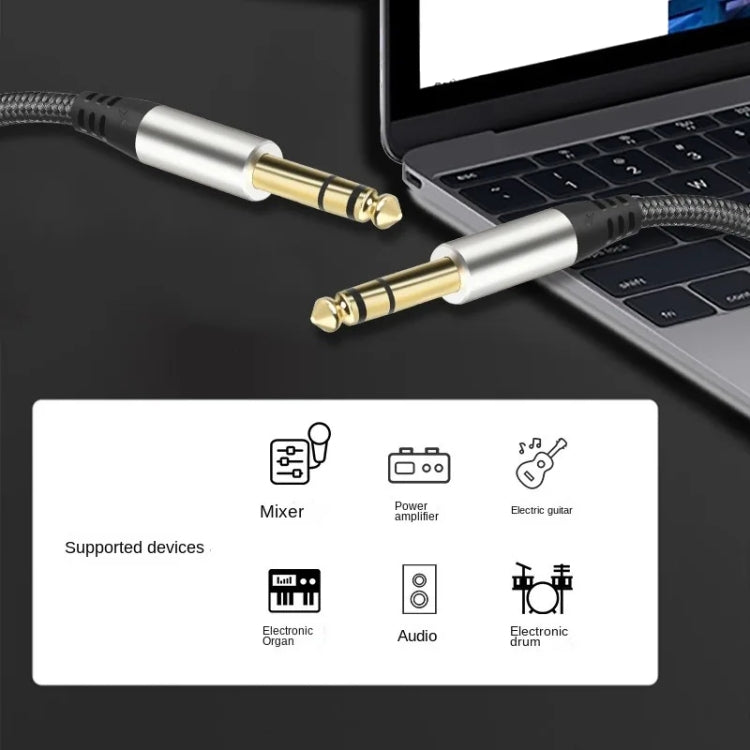 Cavo di collegamento per batteria amplificatore per console di missaggio audio Cavo audio maschio-maschio da 6,35 mm 28 AWG OD: 4,0 mm, 1m, 1.5m, 2m, 3m, 5m, 10m