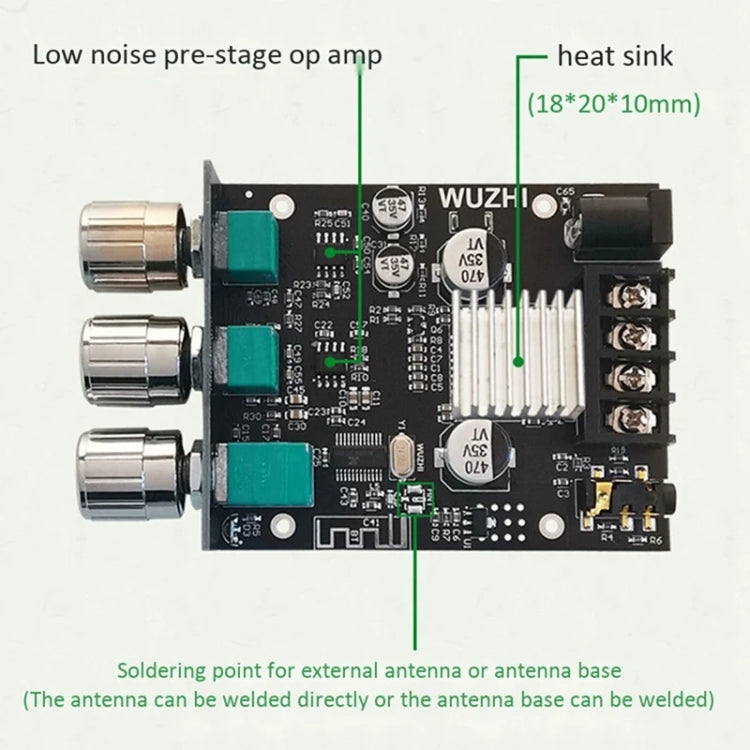 ZK-502MT Modulo tubo di alimentazione HIFI digitale audio Bluetooth 50W x 2 2.0, ZK-502MT