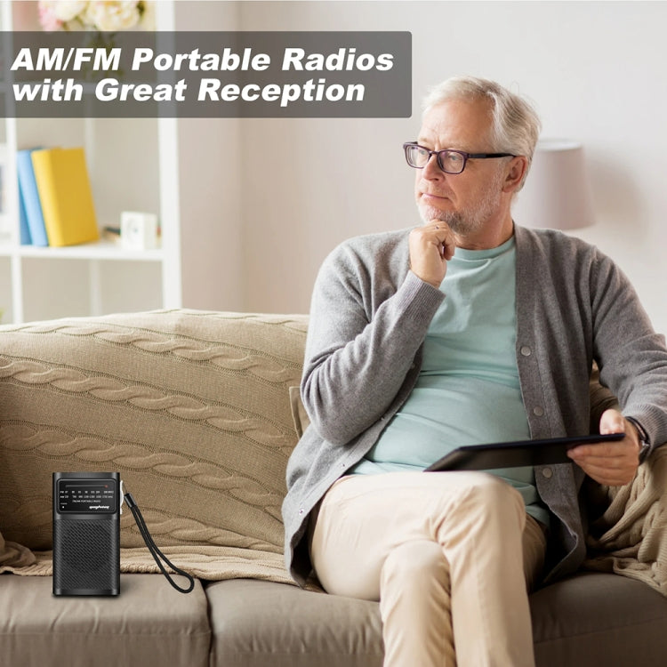 J-180 Puntatore portatile Radio FM/AM a due bande con clip per il trasporto, Upgrade Version, Regular Version