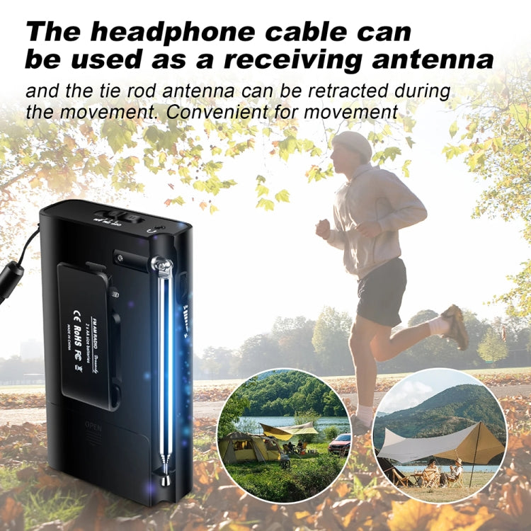 J-180 Puntatore portatile Radio FM/AM a due bande con clip per il trasporto, Upgrade Version, Regular Version