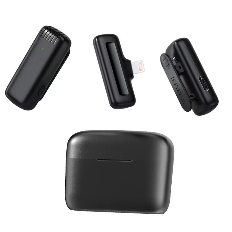 Microfono lavalier per registrazione da uno a due all'aperto con cancellazione del rumore, microfono wireless per lo streaming live, Type-C, 8 Pin