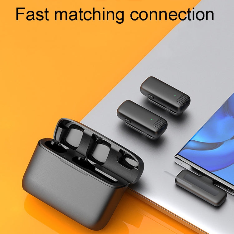 Microfono lavalier per registrazione da uno a due all'aperto con cancellazione del rumore, microfono wireless per lo streaming live, Type-C, 8 Pin