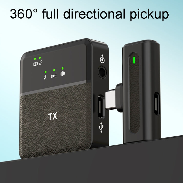 Microfono lavalier wireless Uno a uno con registrazione dal vivo e cancellazione del rumore, Type-C, 8 Pin