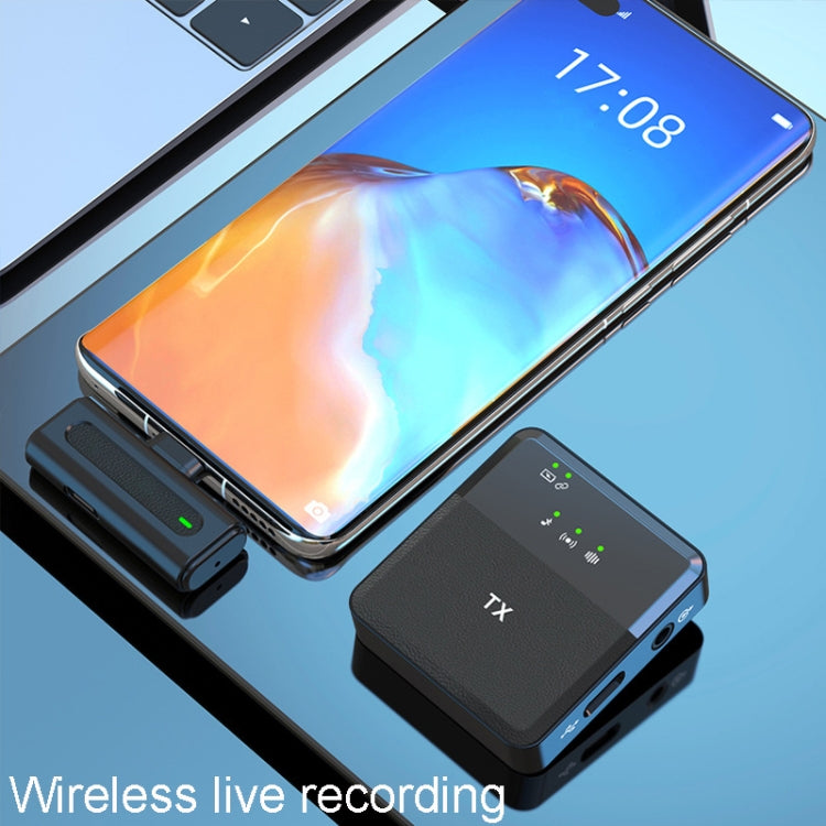 Microfono lavalier wireless Uno a uno con registrazione dal vivo e cancellazione del rumore, Type-C, 8 Pin