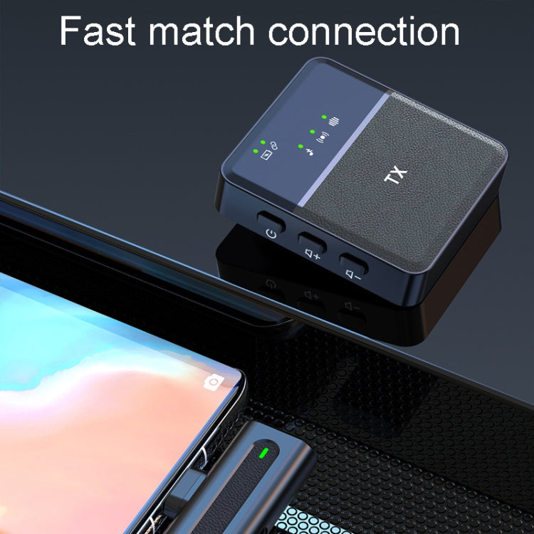 Microfono lavalier wireless Uno a uno con registrazione dal vivo e cancellazione del rumore, Type-C, 8 Pin