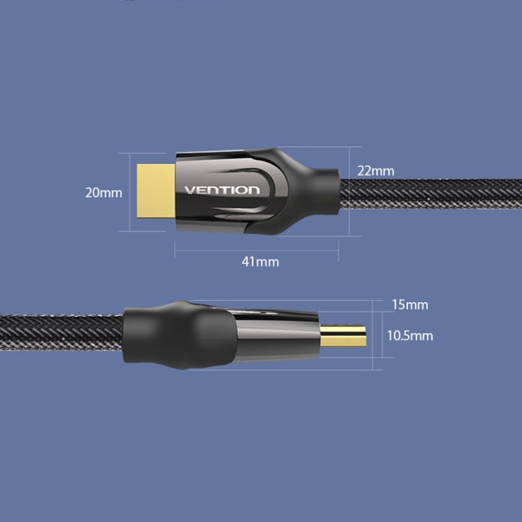 VenTion Cavo tondo HDMI Cavo di trasmissione del segnale per monitor di computer, 0.75m, 1m, 1.5m, 2m, 3m, 5m, 8m, 10m, 15m