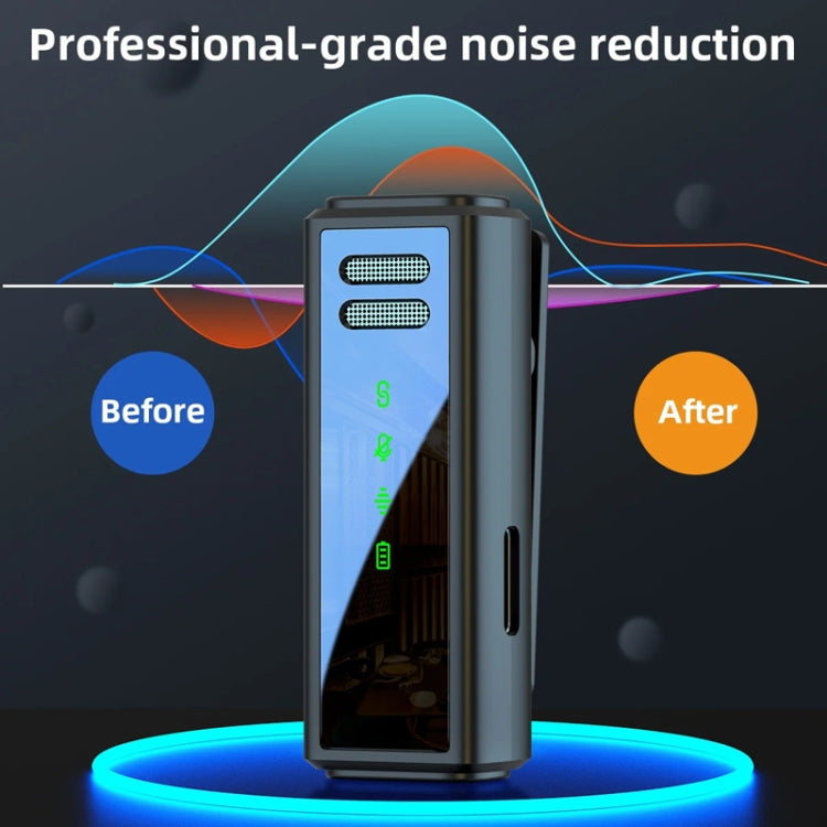 Uno o due microfoni wireless con microfono lavalier per registrazione all'aperto con cancellazione del rumore, Type-C, 8 Pin