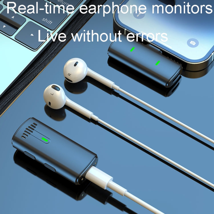 Uno o due microfoni wireless con microfono lavalier per registrazione all'aperto con cancellazione del rumore, Type-C, 8 Pin