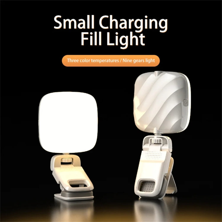 LED per telefono cellulare Live Beauty Fill Light Luce tascabile per fotocamera con ricarica USB, Black, White
