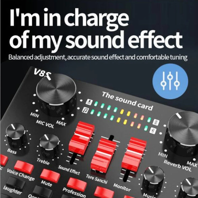 Microfono a condensatore audio Microfono da canto da studio, BM800+V8S Sound Card Set, BM800+V8 Sound Card Set