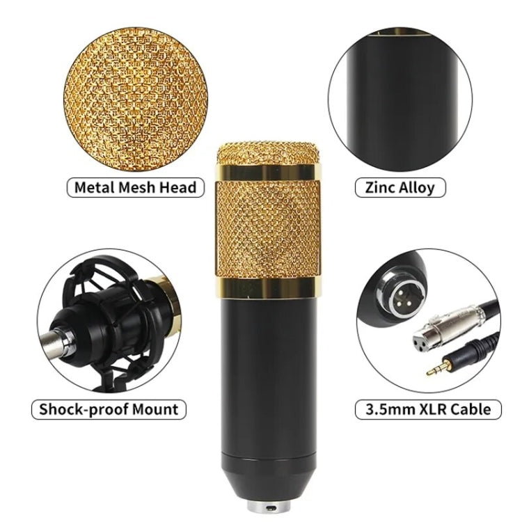 Microfono a condensatore audio Microfono da canto da studio, BM800+V8S Sound Card Set, BM800+V8 Sound Card Set