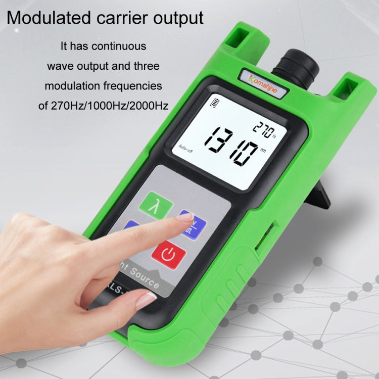Tester portatile per fibra con sorgente di luce laser Komshine con retroilluminazione a LED, KLS-35-S, KLS-35-M, KLS-35-MS, KLS-35-PON