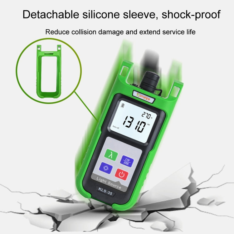 Tester portatile per fibra con sorgente di luce laser Komshine con retroilluminazione a LED, KLS-35-S, KLS-35-M, KLS-35-MS, KLS-35-PON