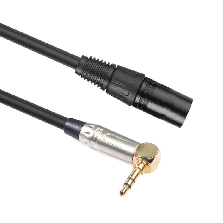 Cavo audio stereo TRS maschio a XLR maschio a 3 pin da 0,3 m a 90 gradi da 3,5 mm