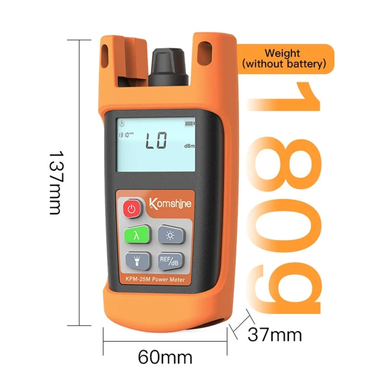 Misurazione della perdita di fibra ottica portatile Komshine Mini Power Meter, KPM-25M-A/-70DBM to +6DBM, KPM-25M-C/-50DBM to +26DBM