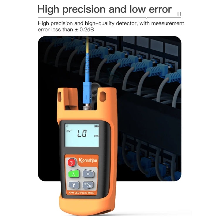 Misurazione della perdita di fibra ottica portatile Komshine Mini Power Meter, KPM-25M-A/-70DBM to +6DBM, KPM-25M-C/-50DBM to +26DBM