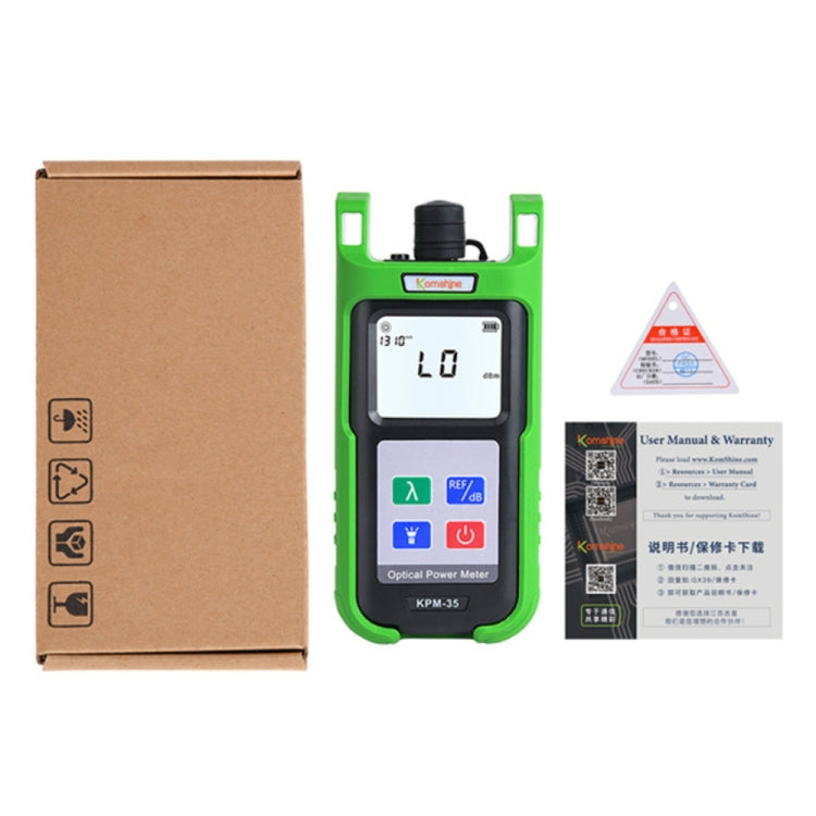 Tester di linea per cavi ottici del misuratore di potenza ottica ad alta precisione Komshine, KPM-35-A/-70DBM to +6DBM, KPM-35-C/-50DBM to +26dBM