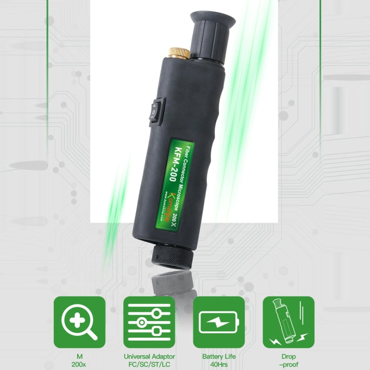 Rilevatore di lente d'ingrandimento portatile in fibra ottica KomShine 200x