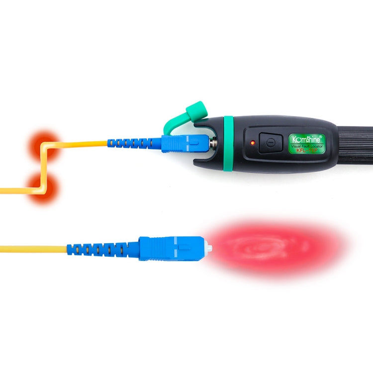 Penna a luce rossa in fibra ottica con sorgente di luce laser visibile in metallo KomShine, KFL-11P-20MW, KFL-11P-30MW