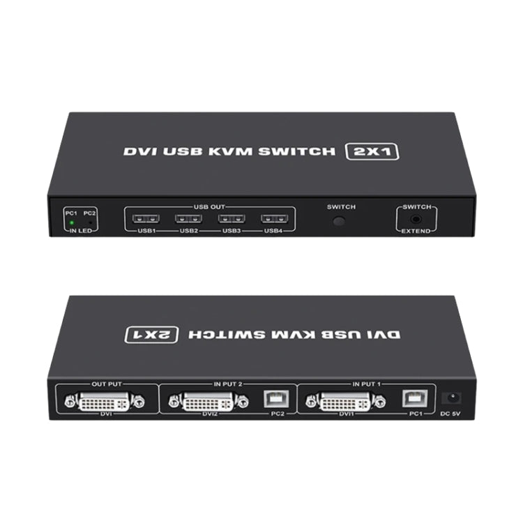 Switch KVM USB DVI 4K Adattatore DVI 2 ingressi 1 uscita Hub switcher condiviso da due computer, SW88