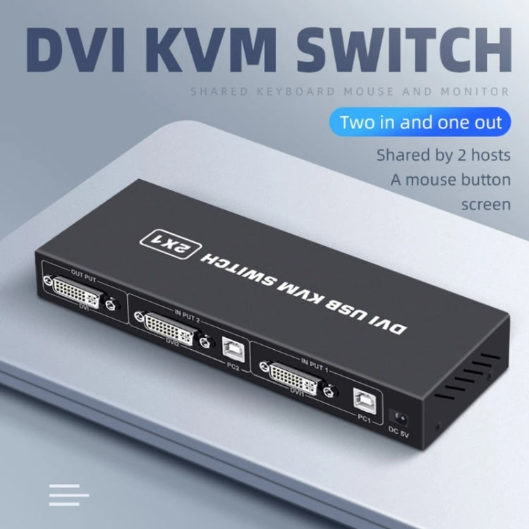 Switch KVM USB DVI 4K Adattatore DVI 2 ingressi 1 uscita Hub switcher condiviso da due computer, SW88