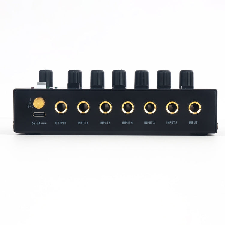 Mixer audio stereo ultracompatto a basso rumore a 6 canali, presa americana, MIX600