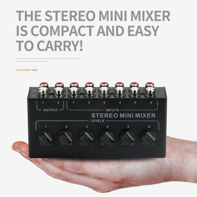 Controller mixer passivo a 6 canali con hub audio stereo, CX600
