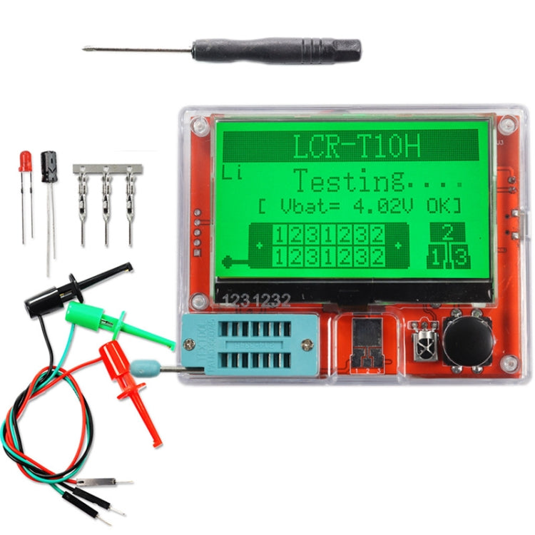 Display TFT del tester transistor LCR-T10H per test della resistenza del condensatore triodo diodo, LCR-T10H Built Lithium Battery, LCR-T10H Dry Battery