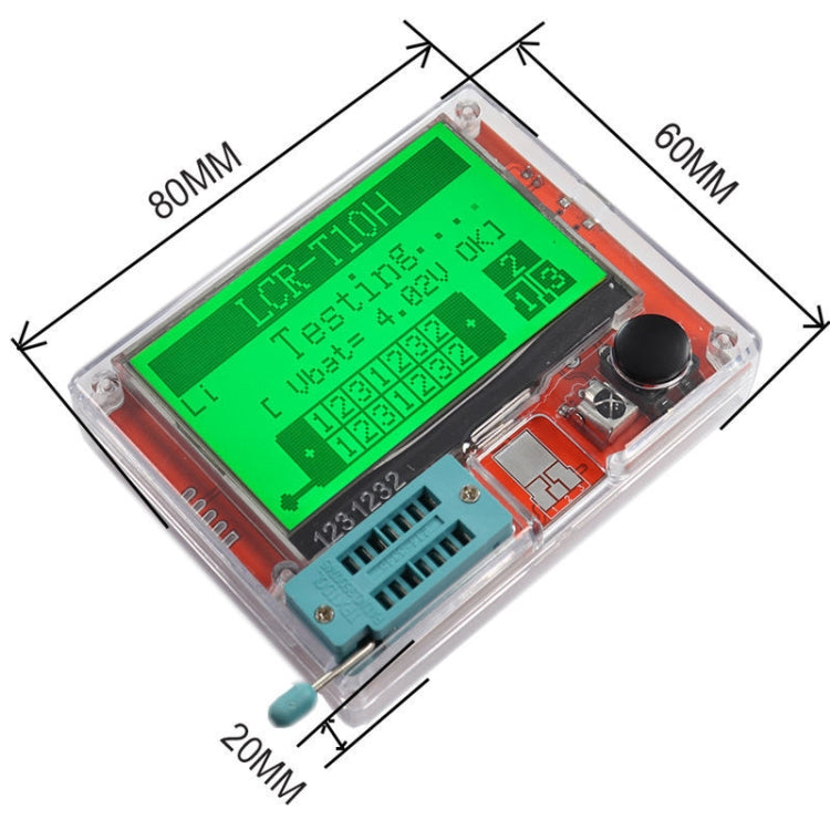 Display TFT del tester transistor LCR-T10H per test della resistenza del condensatore triodo diodo, LCR-T10H Built Lithium Battery, LCR-T10H Dry Battery